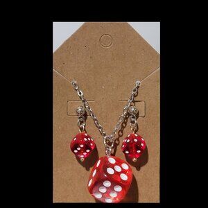 Red Dice Jewelry Set